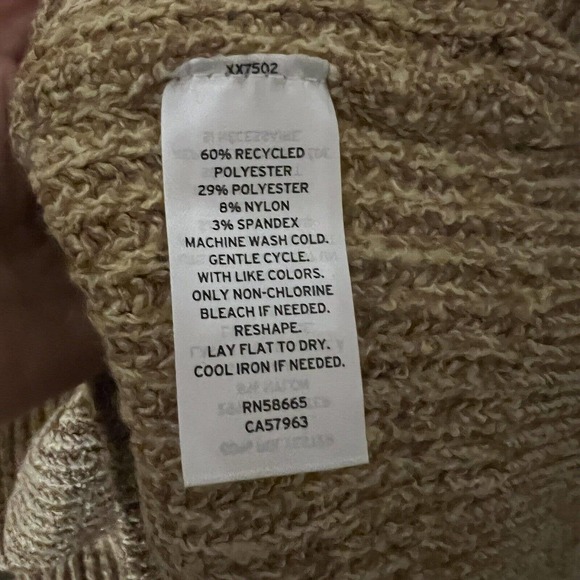 BP Nordstrom Womens NWT Plaited Stitch Crewneck Pullover Sweater Tan Sz S Knit - Picture 7 of 7